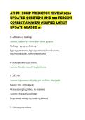 ATI PN COMP PREDICTOR REVIEW 2026&NewLine;UPDATED QUESTIONS AND 100 PERCENT&NewLine;CORRECT ANSWERS VERIFIED LATEST&NewLine;UPDATE GRADED A&plus;