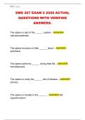 DMS 207 EXAM 2 2026 ACTUAL &NewLine;QUESTIONS WITH VERIFIED &NewLine;ANSWERS&period; 