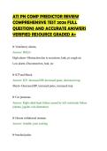 ATI PN COMP PREDICTOR REVIEW&NewLine;COMPREHENSIVE TEST 2026 FULL&NewLine;QUESTIONS AND ACCURATE ANSWERS&NewLine;VERIFIED RESOURCE GRADED A&plus;