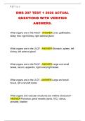 DMS 207 TEST 1 2026 ACTUAL &NewLine;QUESTIONS WITH VERIFIED &NewLine;ANSWERS&period;