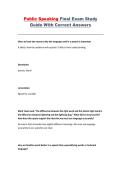Public Speaking Final Exam Study Guide &ndash; Questions and Correct Answers