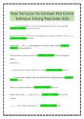 Texas Technician Termite Exam Pest Control&NewLine;Technician Training Prep Guide 2026