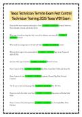 Texas Technician Termite Exam Pest Control&NewLine;Technician Training 2026 Texas WDI Exam