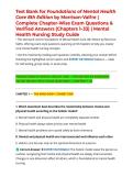 Test Bank for Foundations of Mental Health Care 8th Edition by Morrison-Valfre &vert; Complete Chapter-Wise Exam Questions & Verified Answers &lpar;Chapters 1&ndash;33&rpar; &vert; Mental Health Nursing Study Guide
