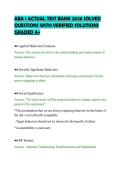 ABA 1 ACTUAL TEST BANK 2026 SOLVED&NewLine;QUESTIONS WITH VERIFIED SOLUTIONS&NewLine;GRADED A&plus;