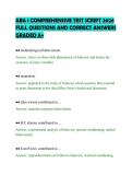 ABA 1 COMPREHENSIVE TEST SCRIPT 2026&NewLine;FULL QUESTIONS AND CORRECT ANSWERS&NewLine;GRADED A&plus;