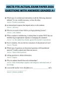 ABCTE PTK ACTUAL EXAM PAPER 2026&NewLine;QUESTIONS WITH ANSWERS GRADED A&plus;