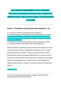 WGU D220 PRE-ASSESSMENT LATEST 2026&sol;2027 &vert; Information Technology in Nursing Practice &vert; Questions & Verified Answers &vert; 100&percnt; Correct &vert; Grade A &vert; Pass Guaranteed - A&plus; Graded&NewLine;&NewLine;