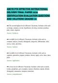 ABCTE PTK EFFECTIVE INSTRUCTIONAL&NewLine;DELIVERY FINAL PAPER 2026&NewLine;CERTIFICATION EVALUATION QUESTIONS&NewLine;AND SOLUTIONS GRADED A&plus;