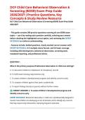 DCF Child Care Behavioral Observation & Screening &lpar;BOSR&rpar; Exam Prep Guide 2026&sol;2027 &vert; Practice Questions&comma; Key Concepts & Study Review Resource