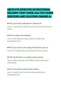 ABCTE PTK EFFECTIVE INSTRUCTIONAL&NewLine;DELIVERY STUDY GUIDE 2026 TEST PAPER&NewLine;QUESTIONS AND SOLUTIONS GRADED A&plus;