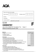 AQA GCSE CHEMISTRY Foundation Tier Paper 2&NewLine;&lpar;8462&sol;2F&rpar; Marking Scheme 2026