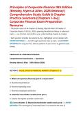 Principles of Corporate Finance 15th Edition &lpar;Brealey&comma; Myers & Allen&comma; 2026 Release&rpar; &vert; Comprehensive Study Guide & Chapter Practice Solutions &lpar;Chapters 1&ndash;34&rpar; &vert; Corporate Finance Exam Preparation Resource
