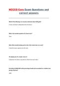 NCCCO Core Exam Practice Questions with Correct Answers