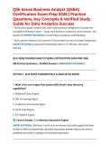 Qlik Sense Business Analyst &lpar;QSBA&rpar; Certification Exam Prep 2026 &vert; Practice Questions&comma; Key Concepts & Verified Study Guide for Data Analytics Success