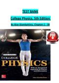 Test Bank for College Physics 5th Edition by Alan Giambattista &vert; Latest 2026 Exam Prep Graded A&plus;