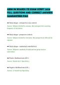 ABIM IM BOARDS ITE EXAM SCRIPT 2026&NewLine;FULL QUESTIONS AND CORRECT ANSWERS&NewLine;GUARANTEED PASS