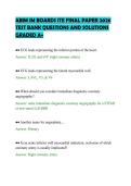 ABIM IM BOARDS ITE FINAL PAPER 2026&NewLine;TEST BANK QUESTIONS AND SOLUTIONS&NewLine;GRADED A&plus;