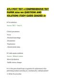 ATLS POST TEST 4 COMPREHENSIVE TEST&NewLine;PAPER 2026 160 QUESTIONS AND&NewLine;SOLUTIONS STUDY GUIDE GRADED A&plus;
