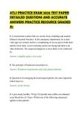 ATLS PRACTICE EXAM 2026 TEST PAPER&NewLine;DETAILED QUESTIONS AND ACCURATE&NewLine;ANSWERS PRACTICE RESOURCE GRADED&NewLine;A&plus;