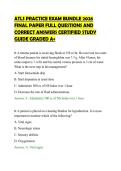 ATLS PRACTICE EXAM BUNDLE 2026&NewLine;FINAL PAPER FULL QUESTIONS AND&NewLine;CORRECT ANSWERS CERTIFIED STUDY&NewLine;GUIDE GRADED A&plus;