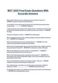 MGT 2050 Final Exam Questions With Accurate Answers