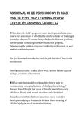 ABNORMAL CHILD PSYCHOLOGY BY MASH&NewLine;PRACTICE SET 2026 LEARNING REVIEW&NewLine;QUESTIONS ANSWERS GRADED A&plus;