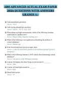 ABO ADVANCED ACTUAL EXAM PAPER&NewLine;2026 QUESTIONS WITH ANSWERS&NewLine;GRADED A&plus;