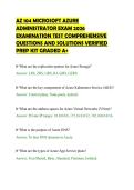 AZ 104 MICROSOFT AZURE&NewLine;ADMINISTRATOR EXAM 2026&NewLine;EXAMINATION TEST COMPREHENSIVE&NewLine;QUESTIONS AND SOLUTIONS VERIFIED&NewLine;PREP KIT GRADED A&plus;
