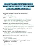 ABO ADVANCED COMPREHENSIVE&NewLine;STUDY GUIDE 2026 FULL QUESTIONS&NewLine;AND SOLUTIONS GRADED A&plus;