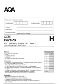 AQA GCSE PHYSICS Higher Tier Paper 2&NewLine;&lpar;8463&sol;2H&rpar; Study Guide 2026