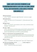 ABO ADVANCED FORMULAS&NewLine;COMPREHENSIVE STUDY GUIDE 2026&NewLine;FULL QUESTIONS AND SOLUTIONS&NewLine;GRADED A&plus;