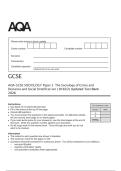 AQA GCSE SOCIOLOGY Paper 2 The Sociology of Crime and&NewLine;Deviance and Social Stratificat ion &lpar; 8192&sol;2&rpar; Updated Test Bank&NewLine;2026