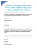 NURS 6501 Advanced Pathophysiology Bundle Actual Exam 2026&sol;2027 &ndash; 100&percnt; Verified &vert; Pass Guaranteed &ndash; Detailed Rationales &ndash; A&plus; Graded