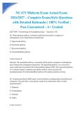 NU 673 Midterm Exam Actual Exam 2026&sol;2027 &ndash; Complete Exam-Style Questions with Detailed Rationales &vert; 100&percnt; Verified &vert; Pass Guaranteed &ndash; A&plus; Graded&NewLine;&NewLine;