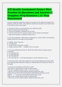 ATI Health Assessment Exam 2 New&NewLine;Practice 90 Questions and Answers &vert;&NewLine;Complete Prep Resource &vert; A&plus; Pass&NewLine;Guaranteed&NewLine;