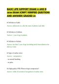 BASIC LIFE SUPPORT EXAMS A AND B&NewLine;2026 EXAM SCRIPT VERIFIED QUESTIONS&NewLine;AND ANSWERS GRADED A&plus;