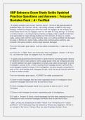 CBP Entrance Exam Study Guide Updated&NewLine;Practice Questions and Answers &vert; Focused&NewLine;Revision Pack &vert; A&plus; Verified
