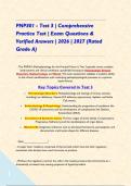 PNP301 - Test 3 &vert; Comprehensive Practice Test &vert; Exam Questions & Verified Answers &vert; 2026 &vert; 2027 &lpar;Rated Grade A&rpar;&NewLine;&NewLine; 
