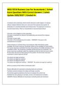 WGU D216 Business Law For Accountants &vert; Actual&NewLine;Exam Questions With Correct Answers &vert; Latest&NewLine;Update 2026&sol;2027 &vert; Graded A&plus;&period; 