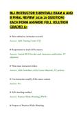 BLS INSTRUCTOR ESSENTIALS EXAM A AND&NewLine;B FINAL REVIEW 2026 25 QUESTIONS&NewLine;EACH FORM ANSWERS FULL SOLUTION&NewLine;GRADED A&plus;
