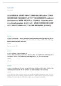 NCLEX RN leadership management EXAM A&plus; GRADE ASSURED COMPLETE SOLUTIONS AND VERIFIED ANSWERS