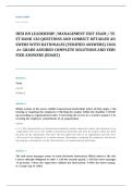NCLEX RN leadership management EXAM A&plus; GRADE ASSURED COMPLETE SOLUTIONS AND VERIFIED ANSWERS