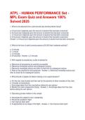 ATPL - HUMAN PERFORMANCE Set - MPL Exam Quiz and Answers 100&percnt; Solved 2025