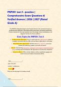 PNP301 test 3 - practice &vert; Comprehensive Exam Questions & Verified Answers &vert; 2026 &vert; 2027 &lpar;Rated Grade A&rpar;&NewLine;