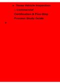 Texas Vehicle Inspection Commercial Certification & Five-Step Process Study Guide 2025&sol; 2026