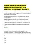 C214 OA FINANCIAL MANAGEMENT&NewLine;COMPLETE SOLUTION SCRIPT 2026&NewLine;QUESTIONS WITH ANSWERS GRADED A&plus;