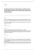 VATI RN fundamentals proctored EXAM A&plus; GRADE ASSURED COMPLETE SOLUTIONS AND VERIFIED ANSWERS