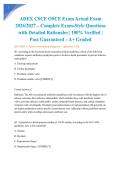 ADEX CSCE OSCE Exam Actual Exam 2026&sol;2027 &ndash; Complete Exam-Style Questions with Detailed Rationales &vert; 100&percnt; Verified &vert; Pass Guaranteed &ndash; A&plus; Graded&NewLine;&NewLine;