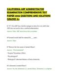 CALIFORNIA ARF ADMINISTRATOR&NewLine;EXAMINATION COMPREHENSIVE TEST&NewLine;PAPER 2026 QUESTIONS AND SOLUTIONS&NewLine;GRADED A&plus;&NewLine;